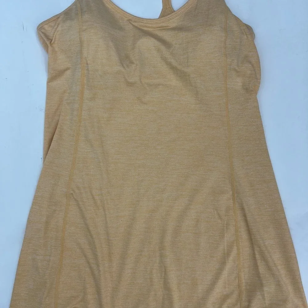 CALVIN KLEIN Strappy T Back  Sports Dress Yellow NWT - Picture 2 of 3